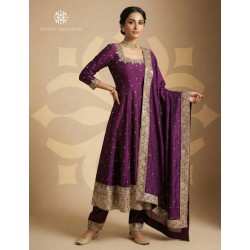 Plum kurta set