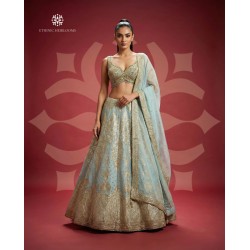 soft icy blue-lehanga